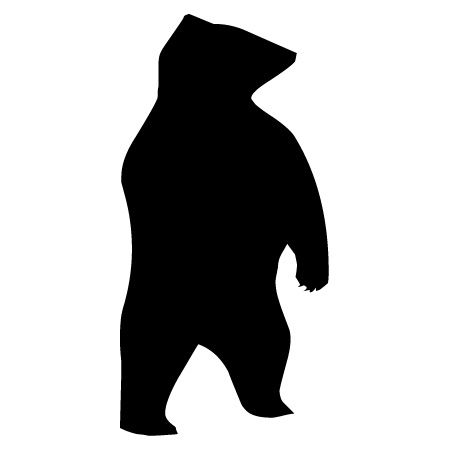 Bear Standing Iron on Decal